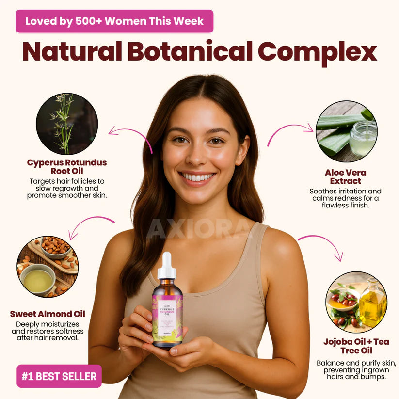 Nood - Cyperus Rotundus Oil for Natural Permanent Hair Reduction